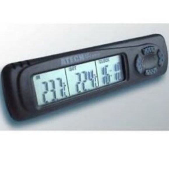 ‼️$5 Add-on‼️ ATech Digital Indoor Outdoor Clock Car Thermometer - Picture 3 of 3